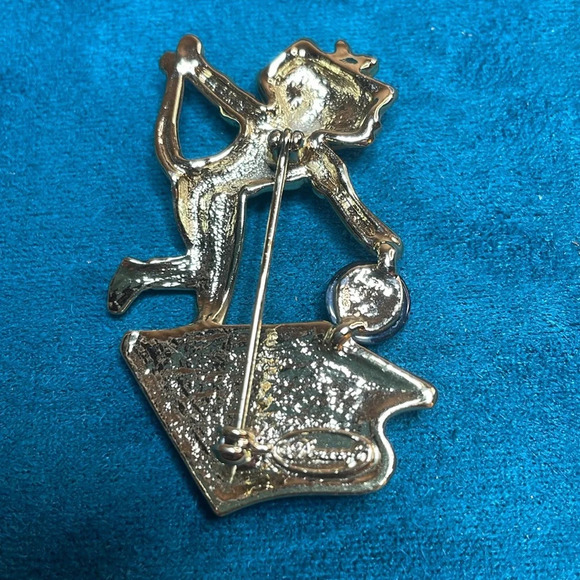 Danecraft Bowling Cat Brooch - Picture 5 of 7